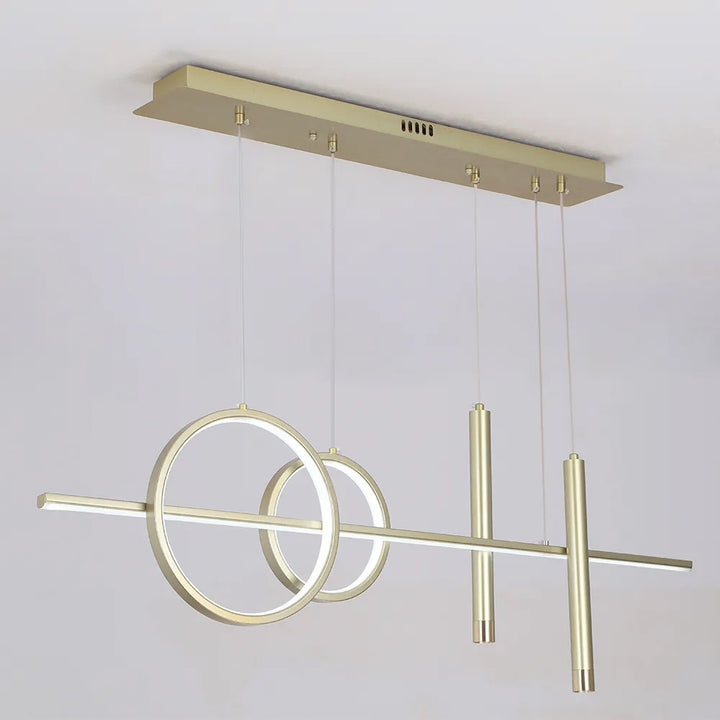 Geometric Kitchen Island Light Metal Pendant Light in Gold