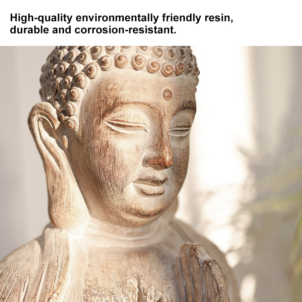 530mm Garden Buddha Statue Outdoor Resin Sculpture Decor Art With Flower Pot Planter