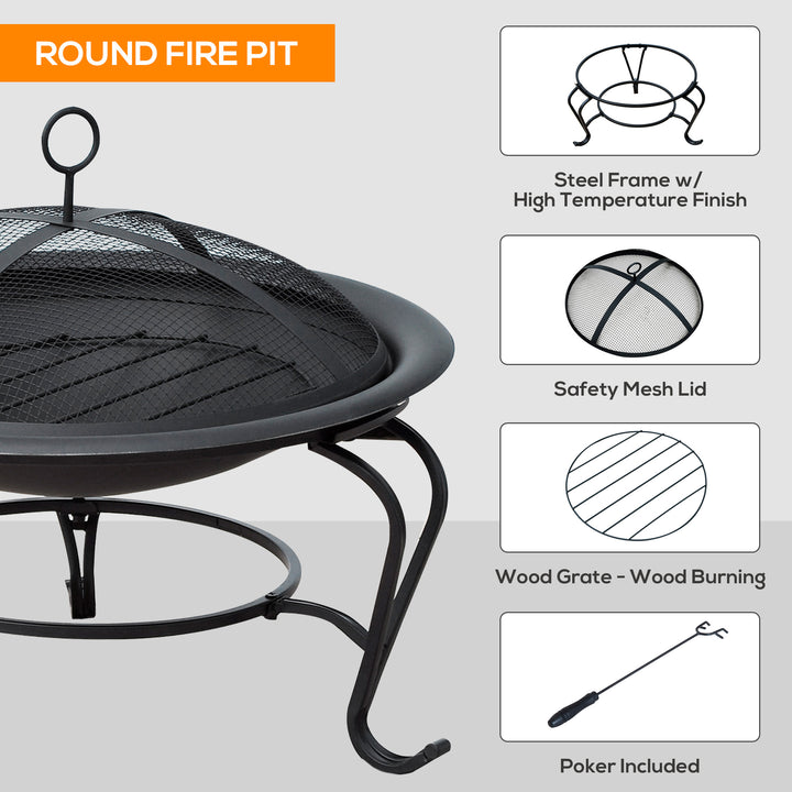 Patio Pyrotechnics: Stylish Fire Pit with Lid for Garden Entertaining