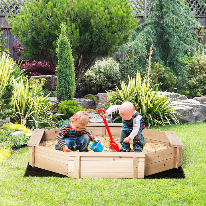 Kids Wooden Octagon Sandbox