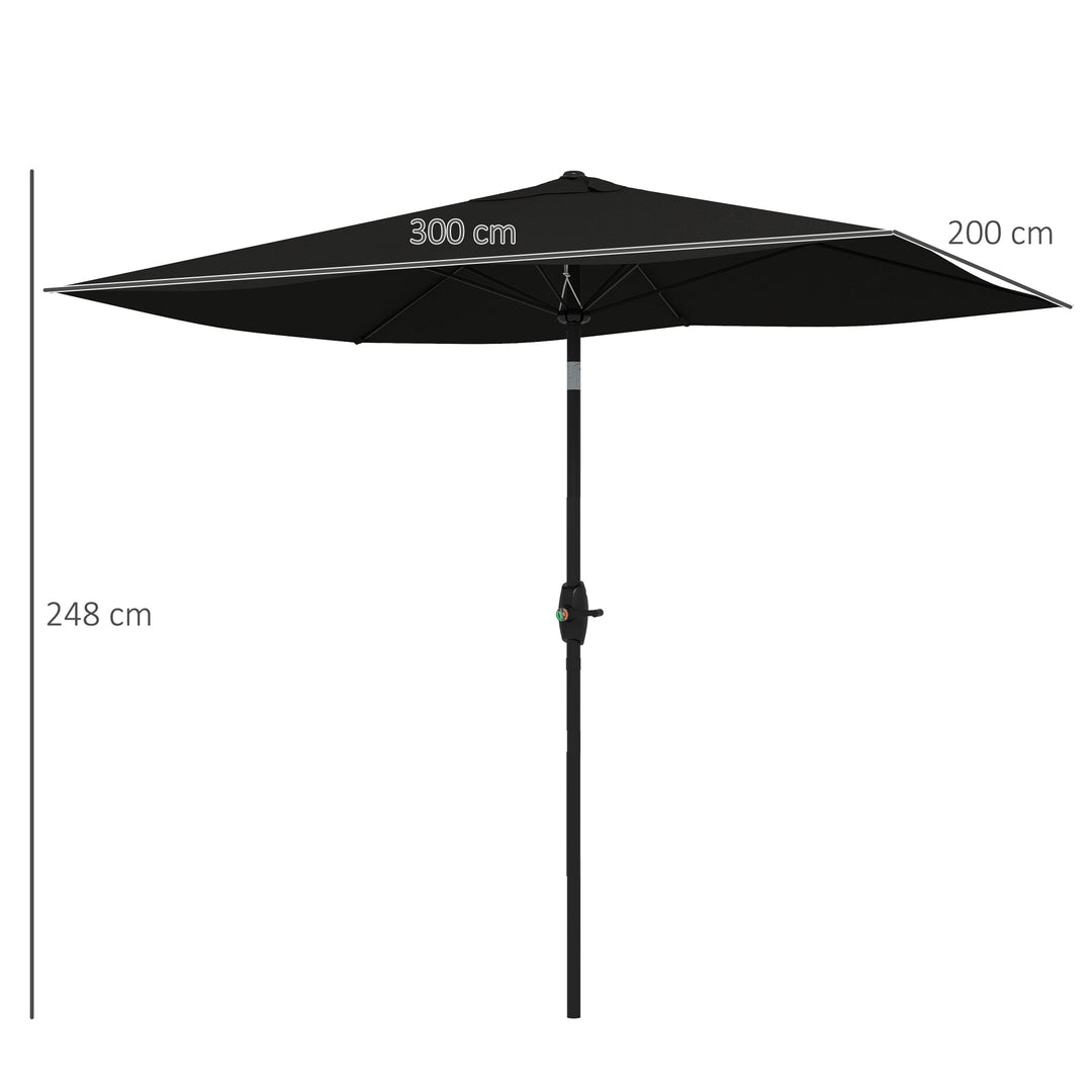 2 x 3(m) Garden Parasol Umbrella