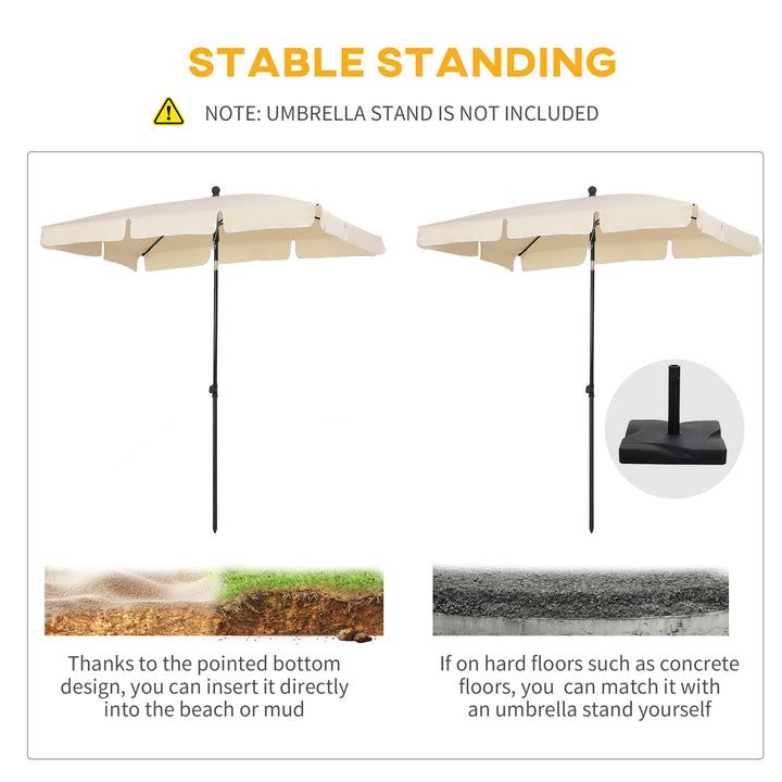 Rectangular Patio Umbrella with Adjustable Tilt