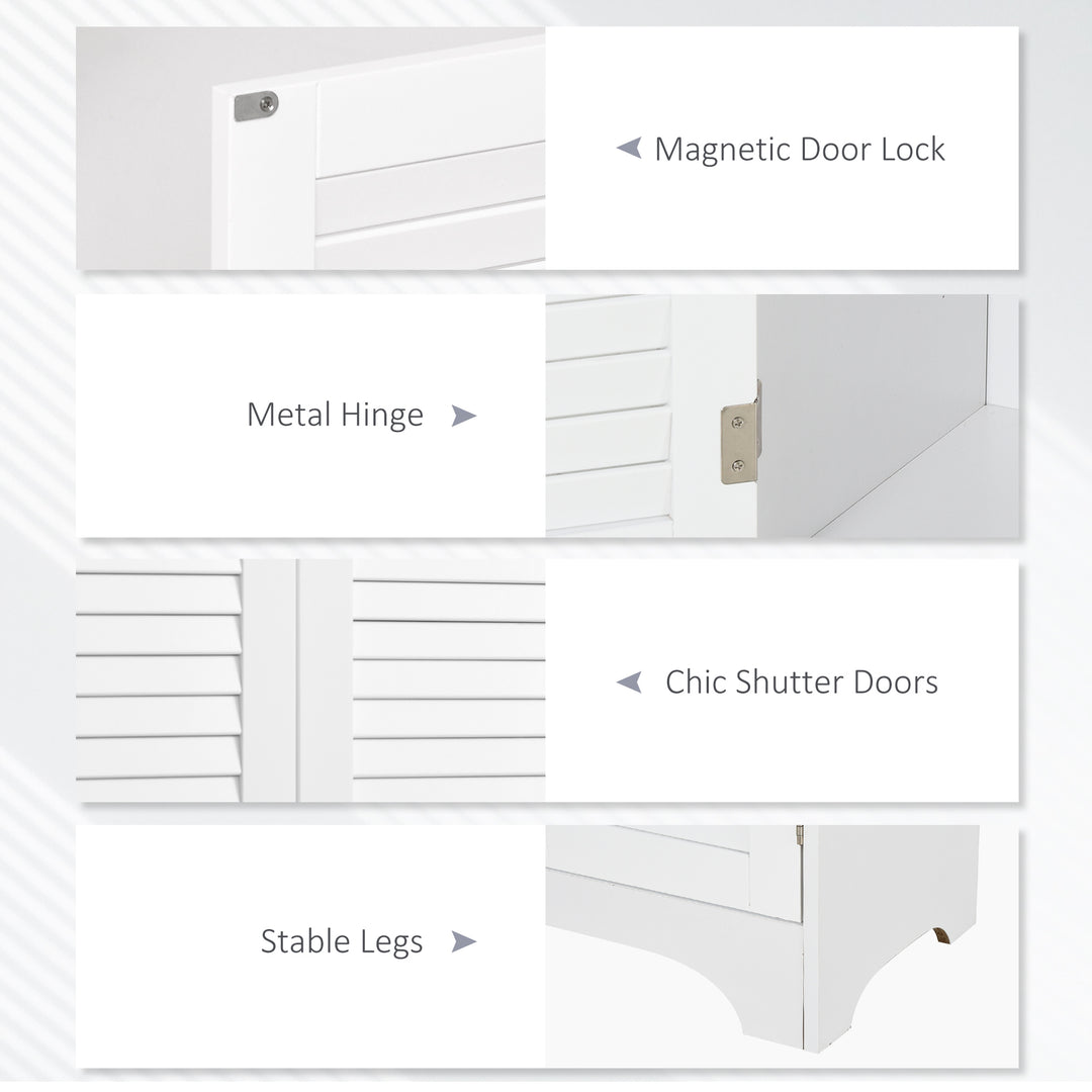 HOMCOM MDF Freestanding Bathroom Storage Cabinet