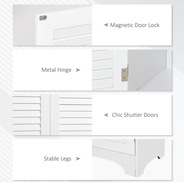 HOMCOM MDF Freestanding Bathroom Storage Cabinet