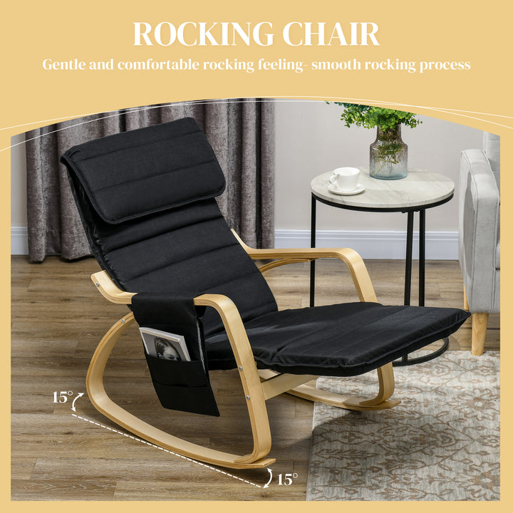 Rocking Lounge Chair Recliner Relaxation Lounging Relaxing Seat with Adjustable Footrest