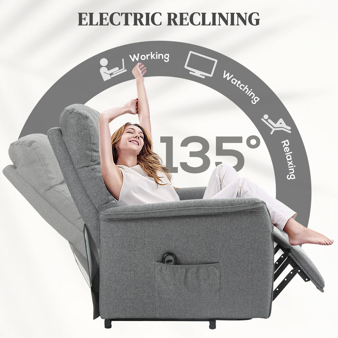 Electric Power Lift Recliner Chair with Spring Pack Seat