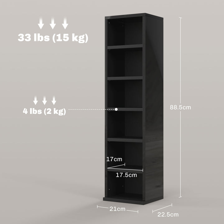 Set of Two 102 CD Storage Units - High Gloss Black