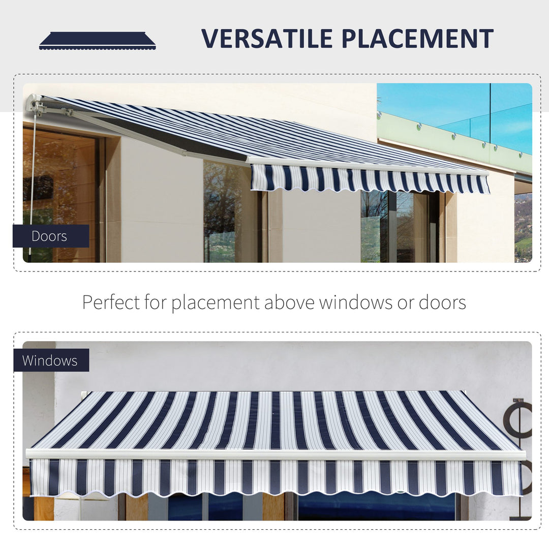 Waterproof Garden Patio Manual Awning Canopy Sun Shade Shelter Retractabl Retractable Awning