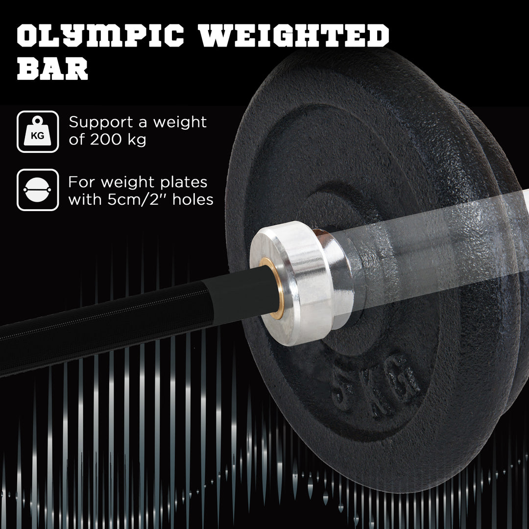 Olympic Barbell: Home Gym Essential with Spring Collars