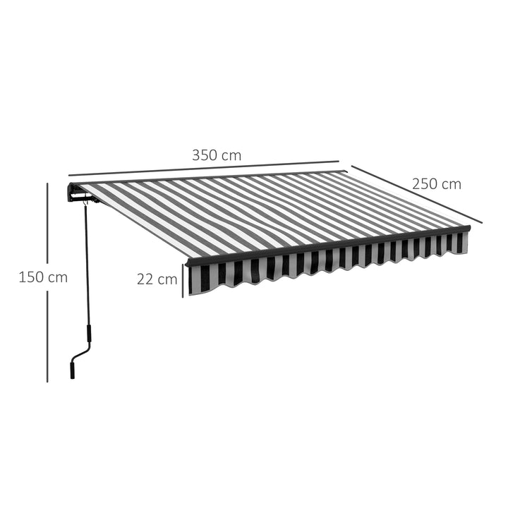 3.5 x 2.5m Aluminium Frame Electric Awning