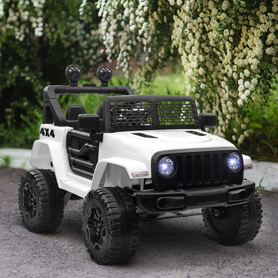 12V Battery-powered 2 Motors Kids Electric Ride On Car Truck Off-road Toy w/ Parental Remote Control Horn Lights for 3-6 Years Old