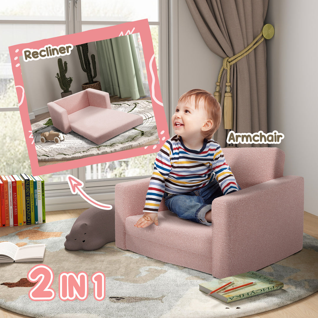 Childrens Sofa 2 in 1 Kids Convertible Sofa Kids Armchair