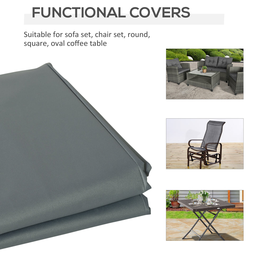 Rectangular Patio Furniture Cover for 3 Seater Sofa Set