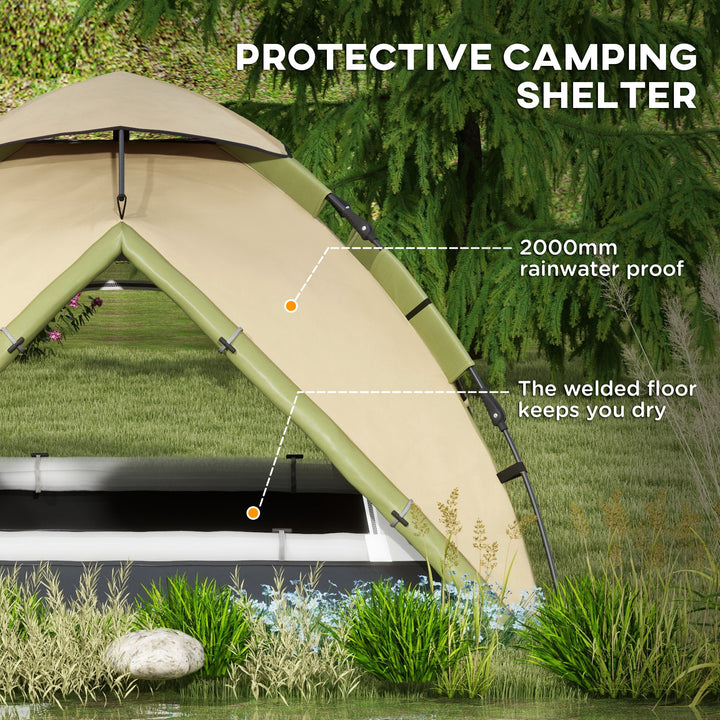 Family Camping Tent: Portable 3-4 Person Shelter