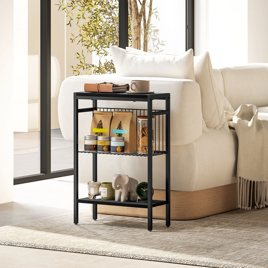 HOMCOM Steel Bedside Table