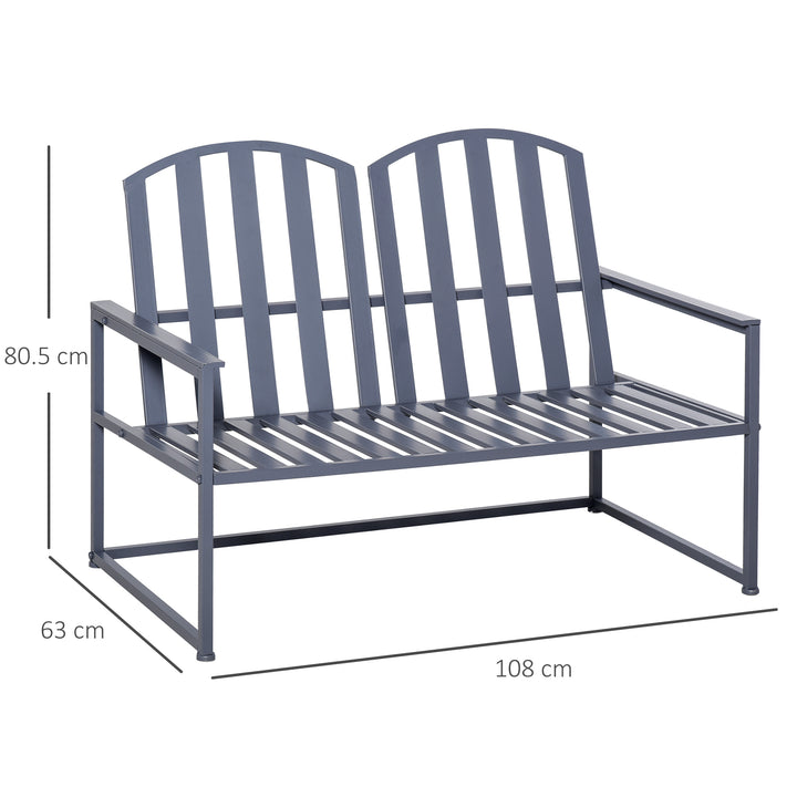 Garden Bench Loveseat 2 Seat Chair for Outdoor Park