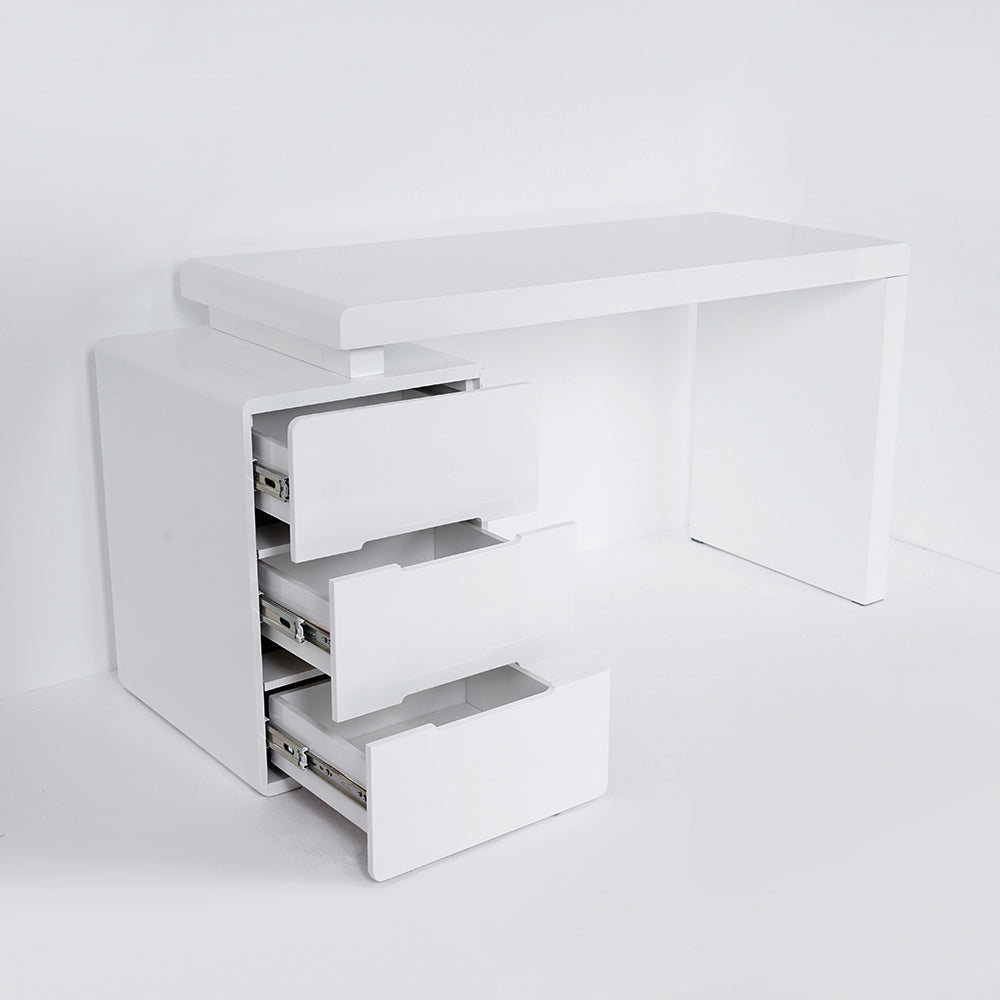 Mular White 3-Drawer Writing Desk with 3 Drawers Office Furniture (1200mm）