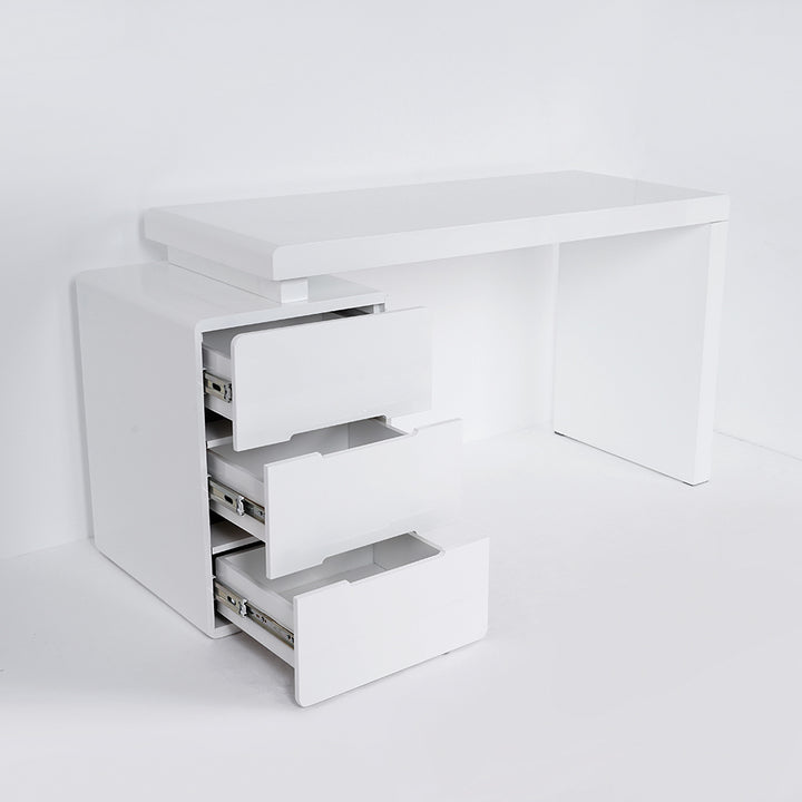 Mular White 3-Drawer Writing Desk with 3 Drawers Office Furniture (1200mm）