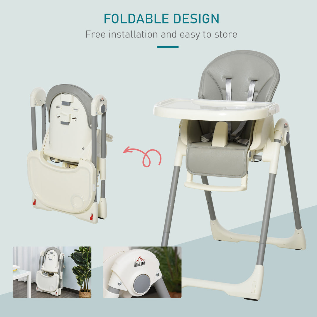 Convertible High Chair: Foldable Feeding Station Transitioning to Toddler Seat