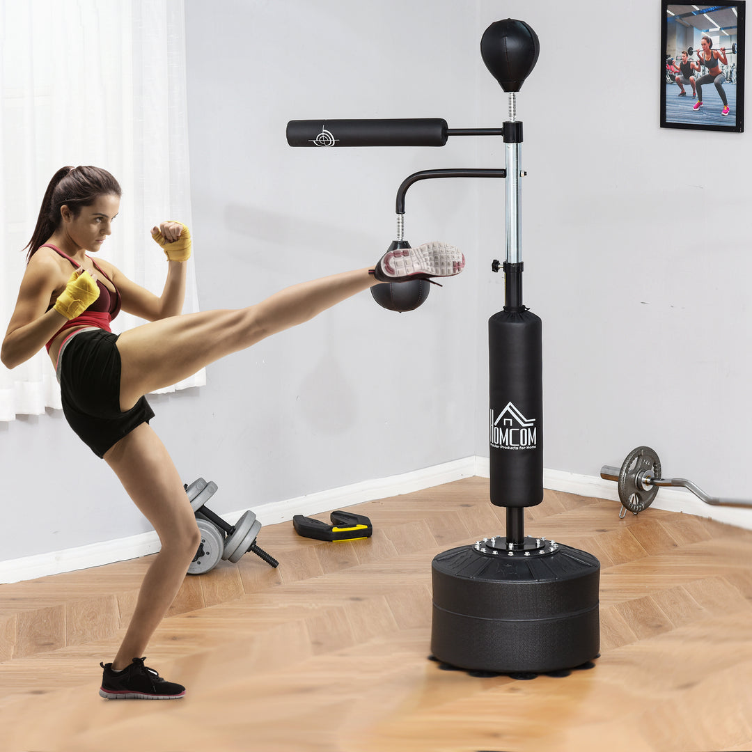 3-in-1 Boxing Punching Bag Stand with 2 Speedballs