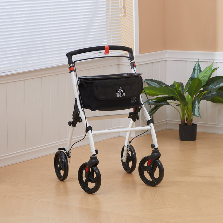 Folding Upright Rollator Walker with Lightweight Walking Frame