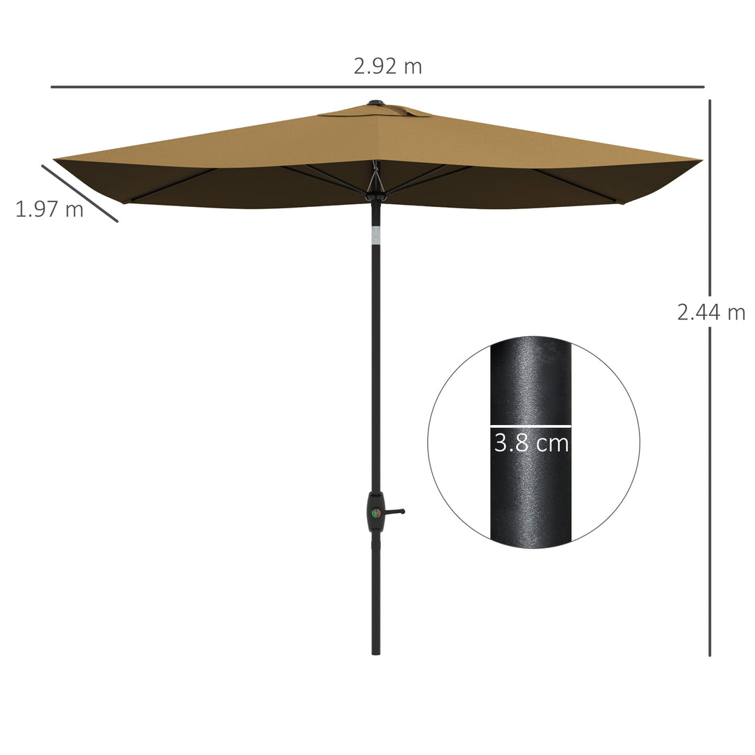 2 x 3(m) Garden Parasol Umbrella