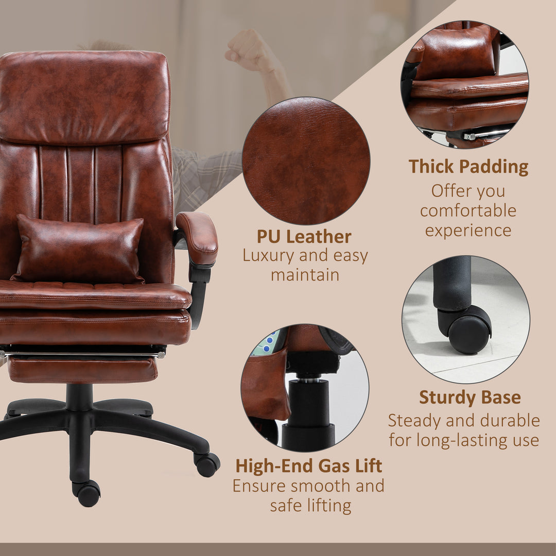 Vinsetto Gaming Chair, Massage, Brown