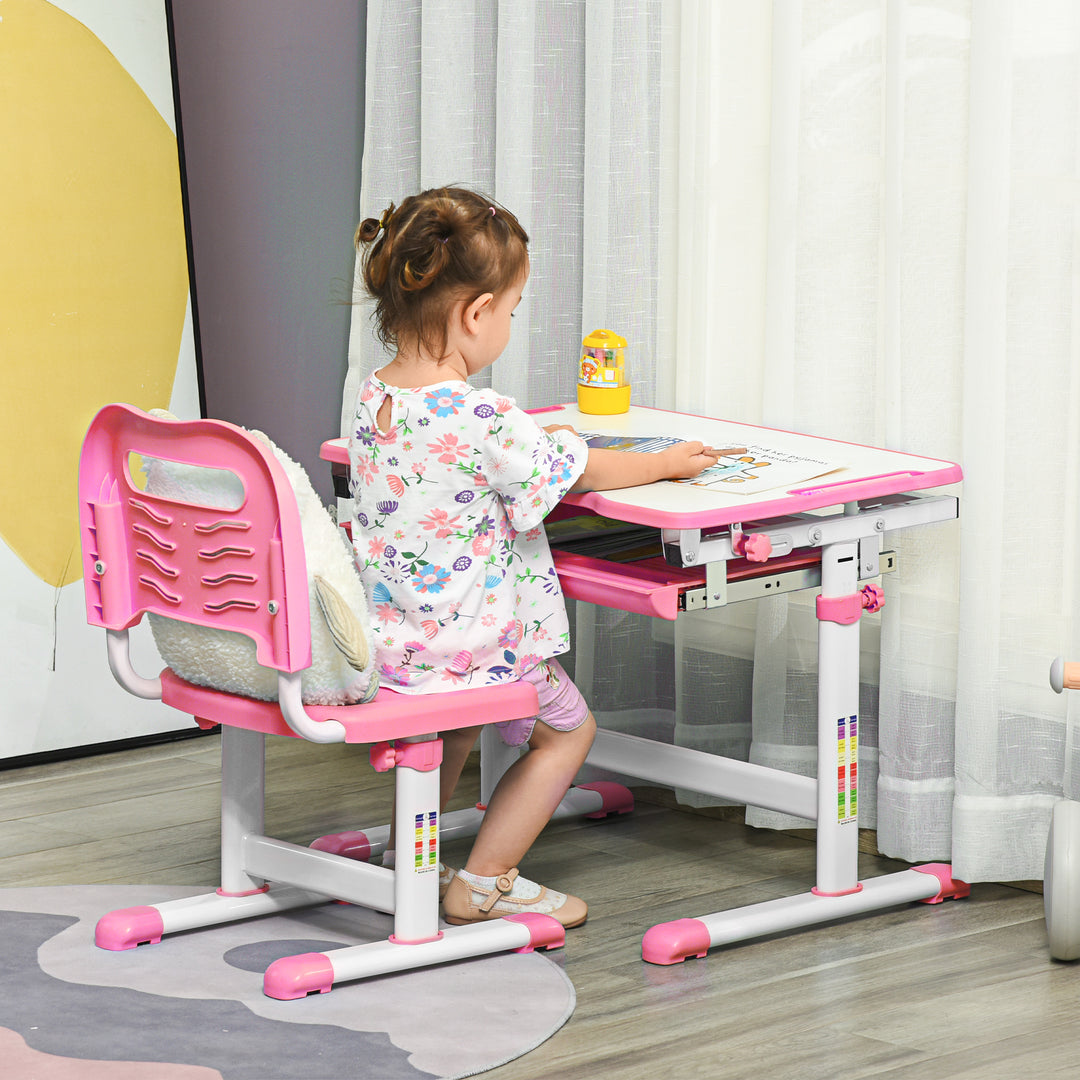 Adjustable Kids Desk and Chair Set