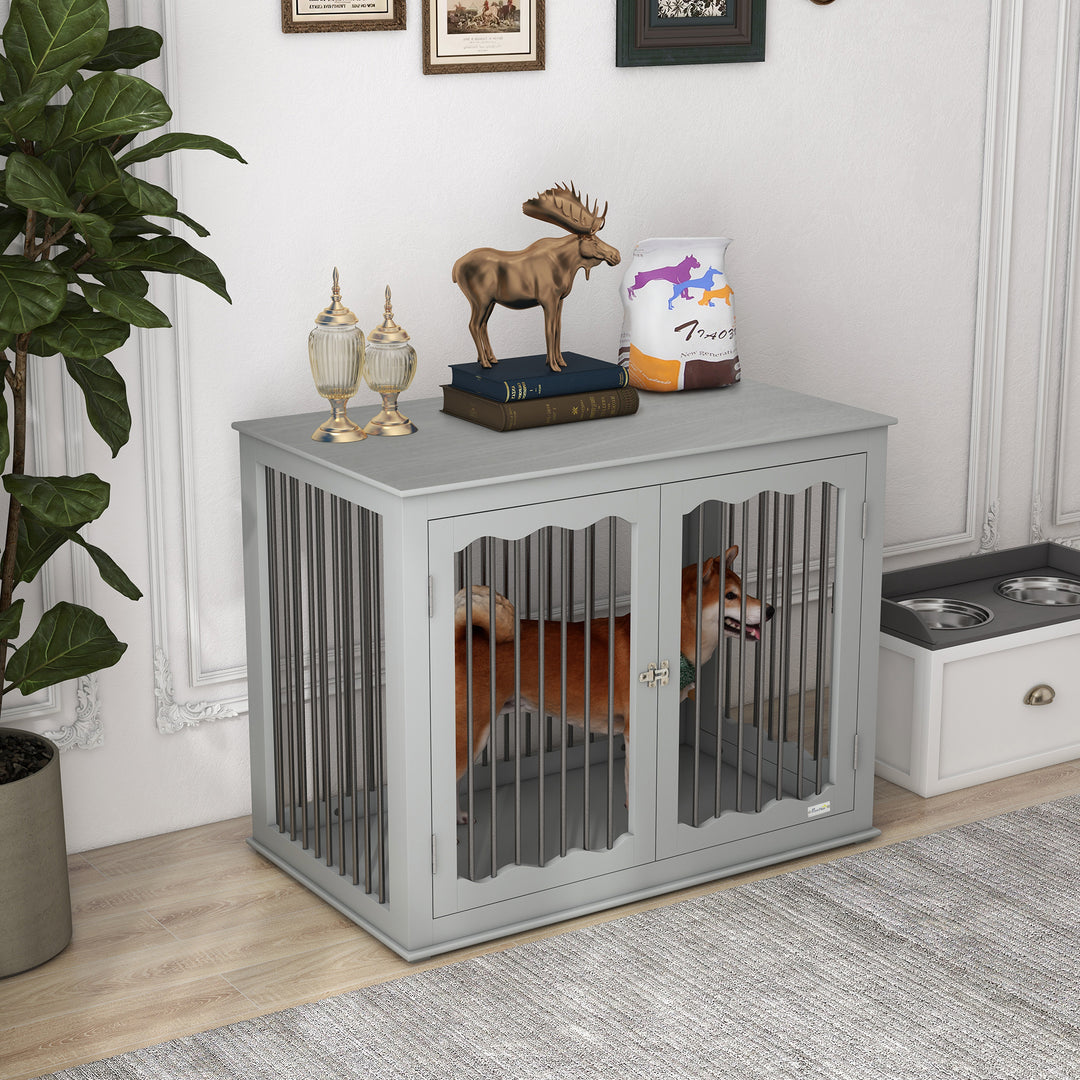 Dog Crate End Table w/ Three Doors