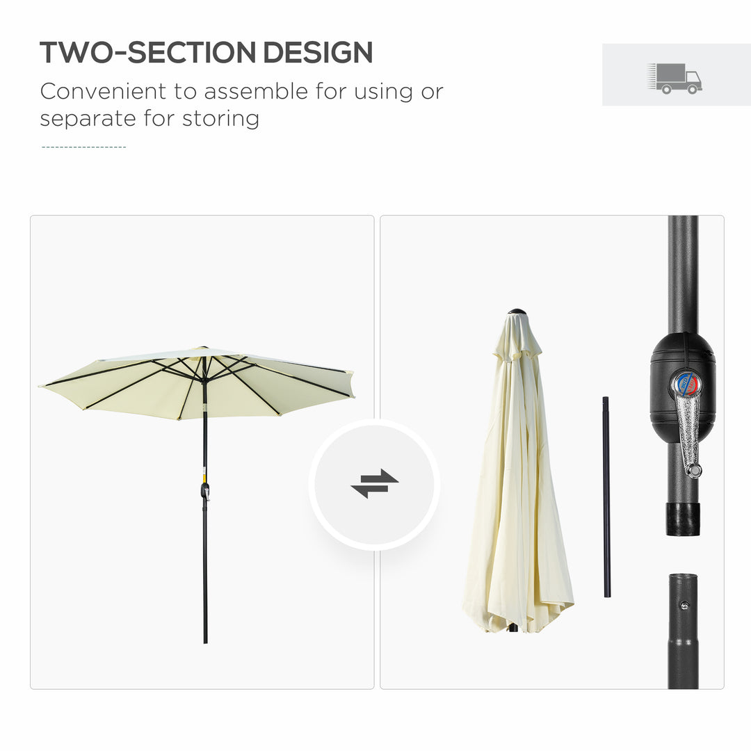 3(m) Tilting Parasol Garden Umbrellas