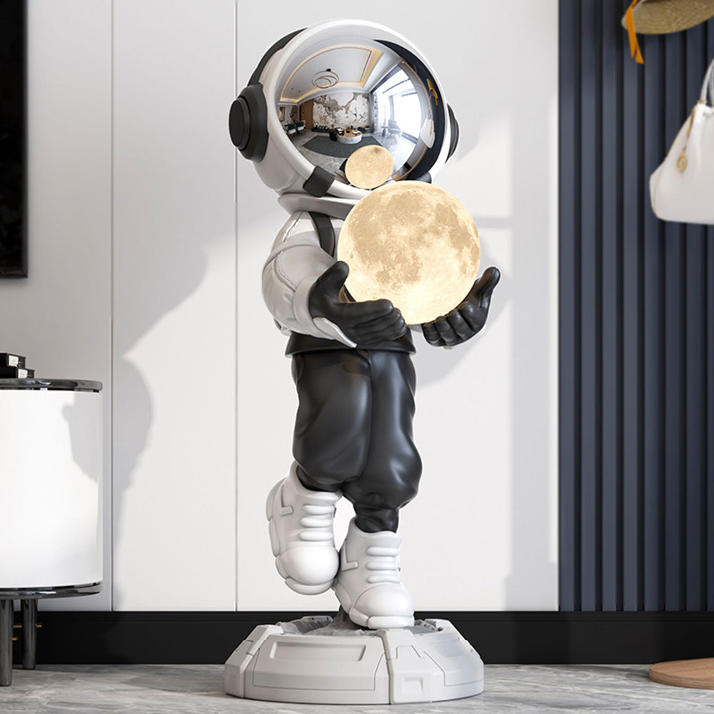 730mm Astronaut Floor Sculpture Figurine Ornament Art Decor with Ball Light USB Charging