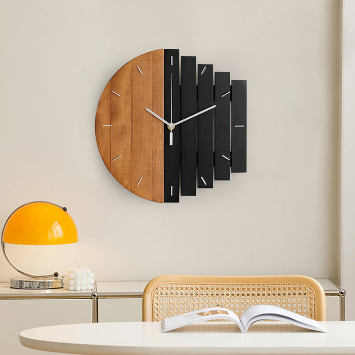 300mm Rustic Abstract Wood Wall Clock For Living Room Home Hanging Artistic Decor Art