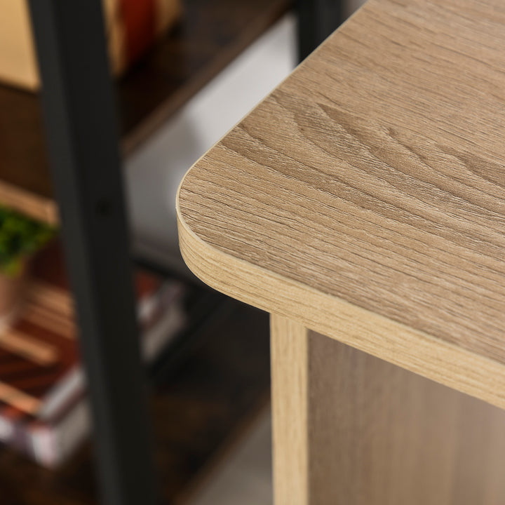 Office Table with 3-Tier Storage Shelf