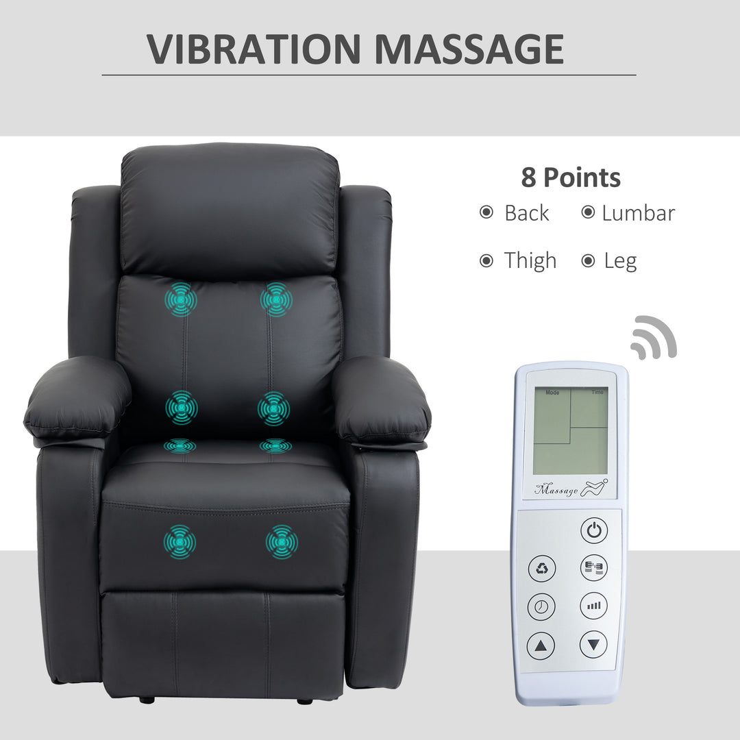 Electric Power Lift Recliner Chair Vibration Massage Reclining Chair with Remote Control and Side Pocket