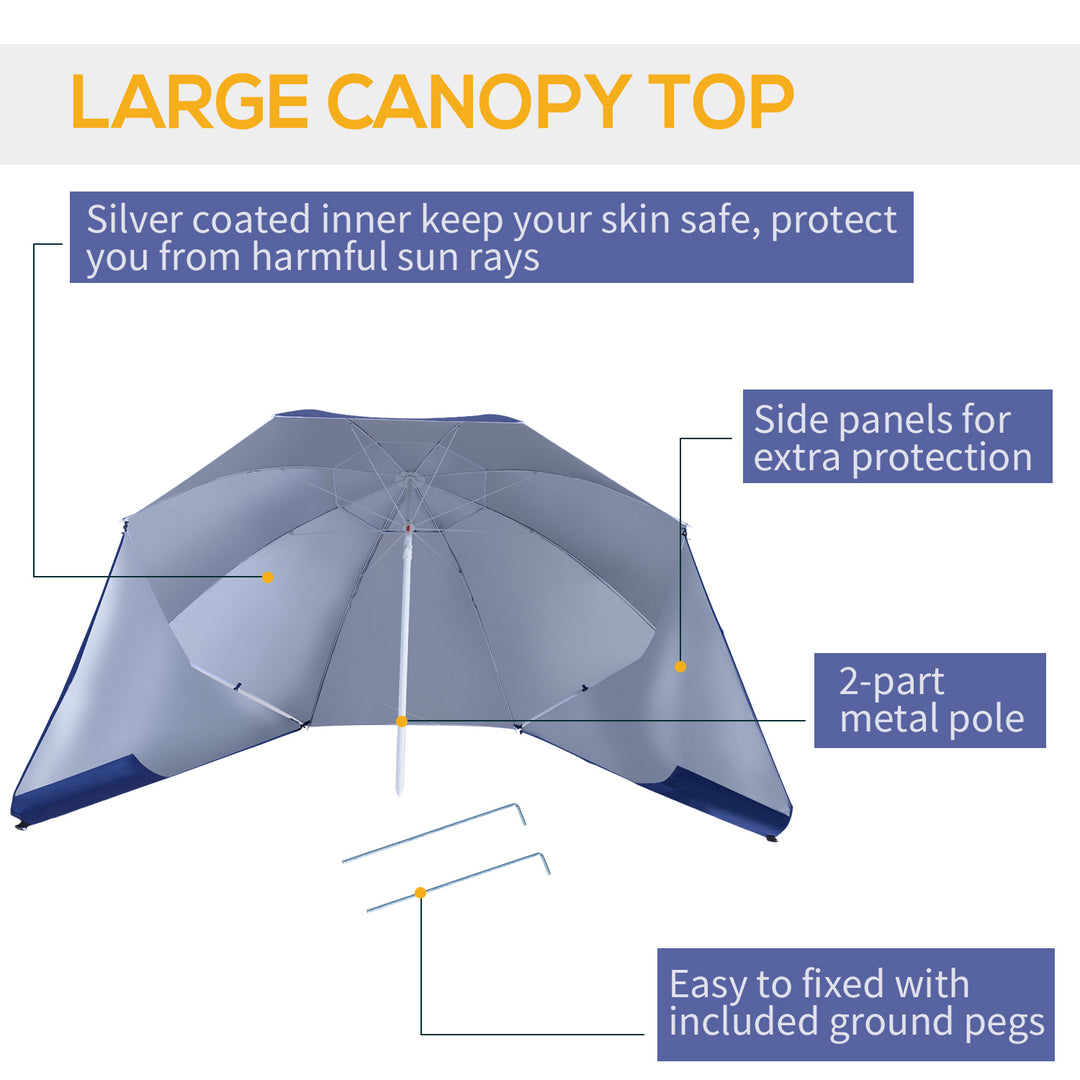 2m Beach Umbrella: UV-Protective Parasol