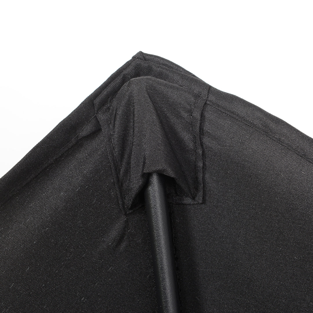 Black Patio Parasol: 6-Rib Outdoor Sun Shade for Balcony & Garden