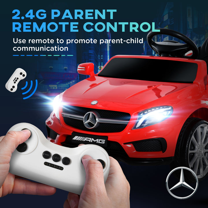 Compatible for 6V Kids Ride On Car Mercedes Benz GLA Licensed Toy toddler w/ Music Remote Control Rechargeable Headlight Two Speed