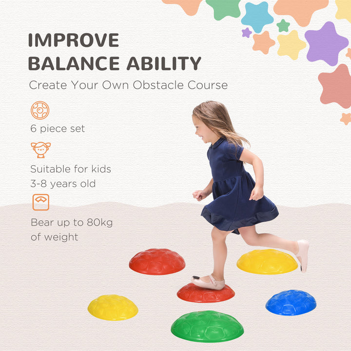 6Pcs Kids Stepping Stones with Non-Slip Mats