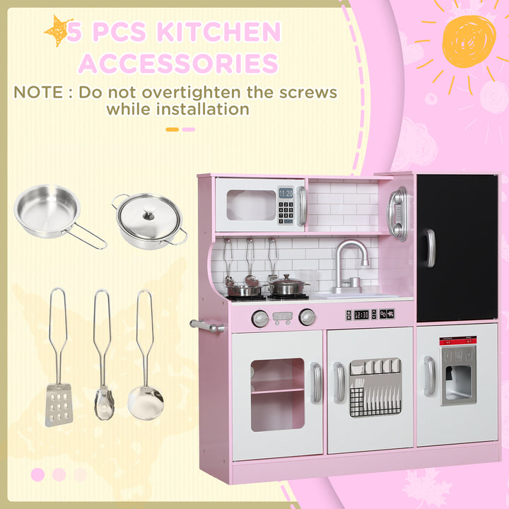 Pretend Play Kitchen Kids Kitchen Playset w/ Toy Phone