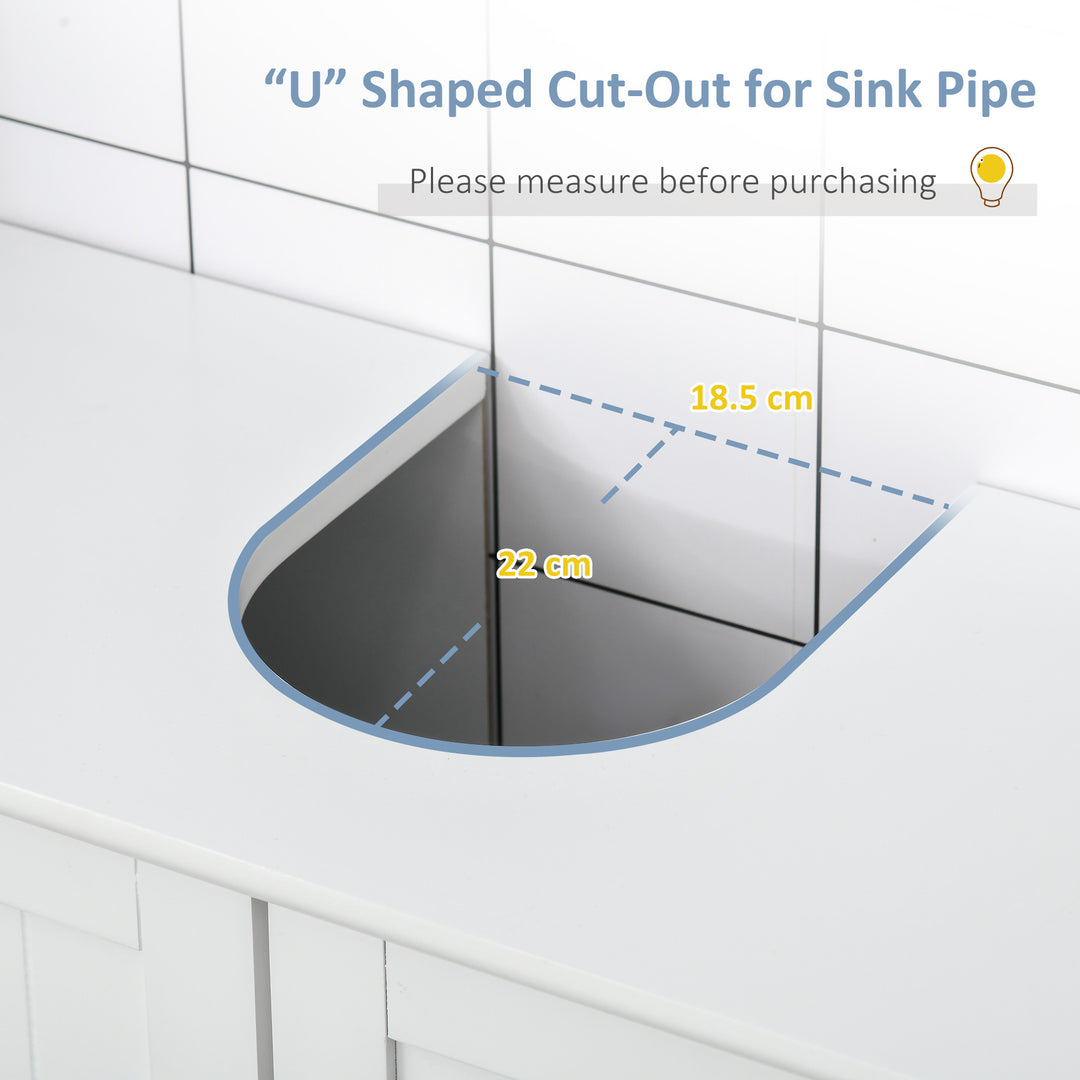 Kleankin Under-Sink Organiser: Space-Saving Storage with Adjustable Shelf