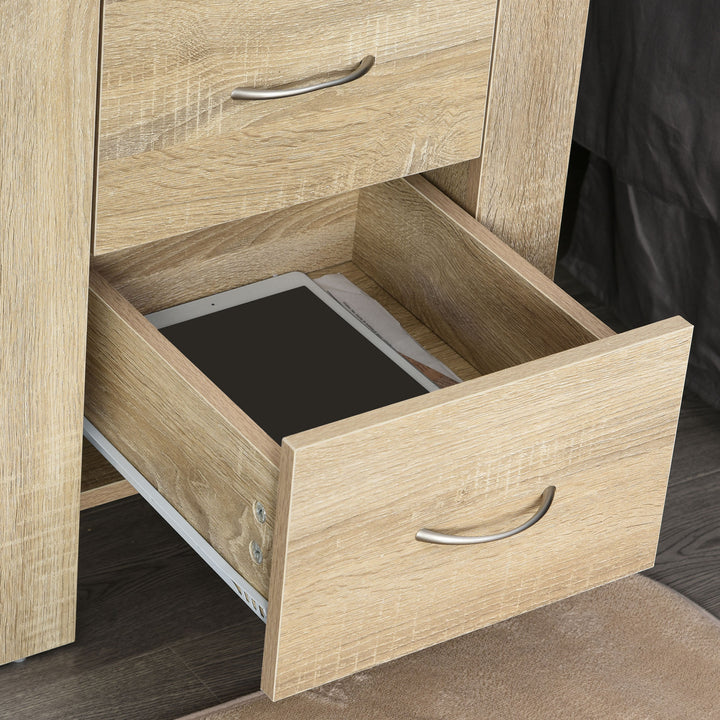 HOMCOM Bedside Table with 2 Drawers