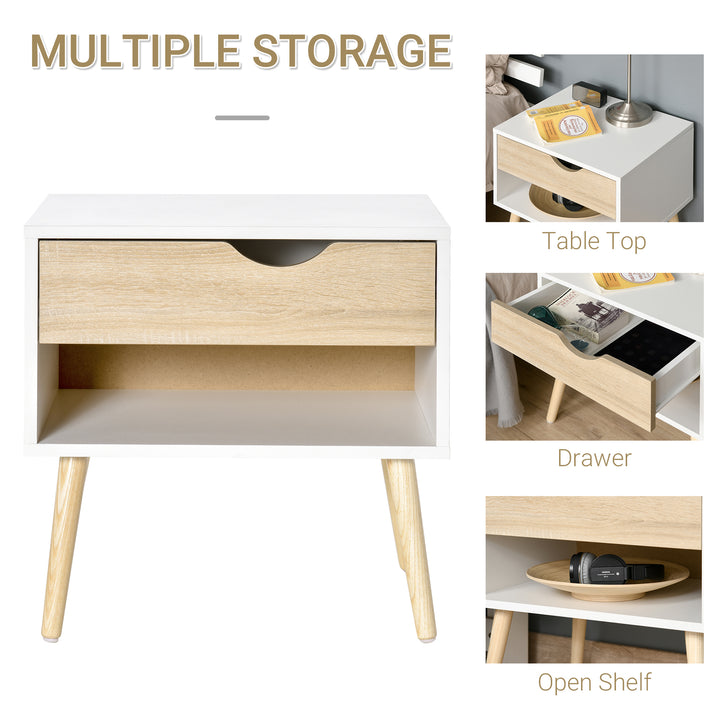 Contemporary Bedside Cabinet: Drawer and Shelf