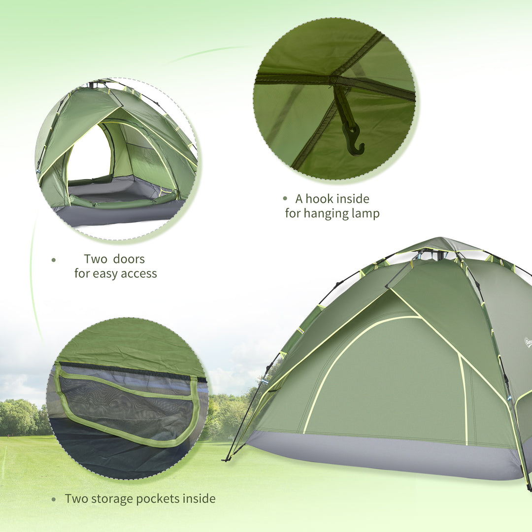 Three Man Pop Up Tent Camping Festival Hiking Family Travel Shelter Portable