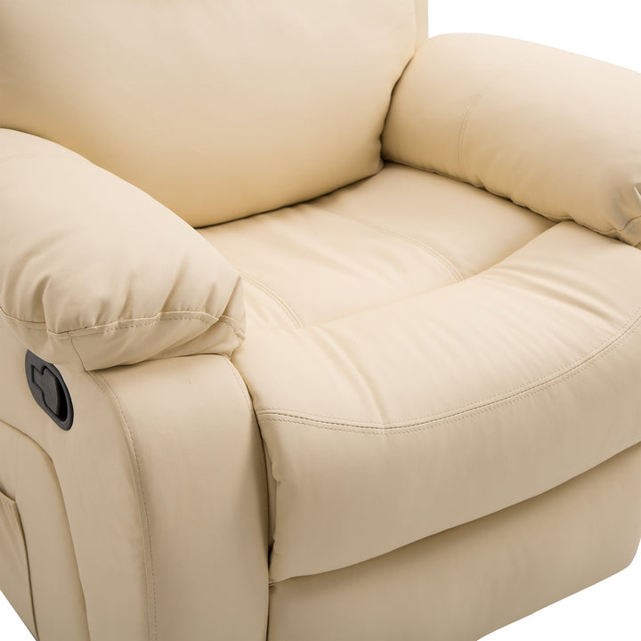 PU Leather Reclining Chair with 8 Massage Points and Heat