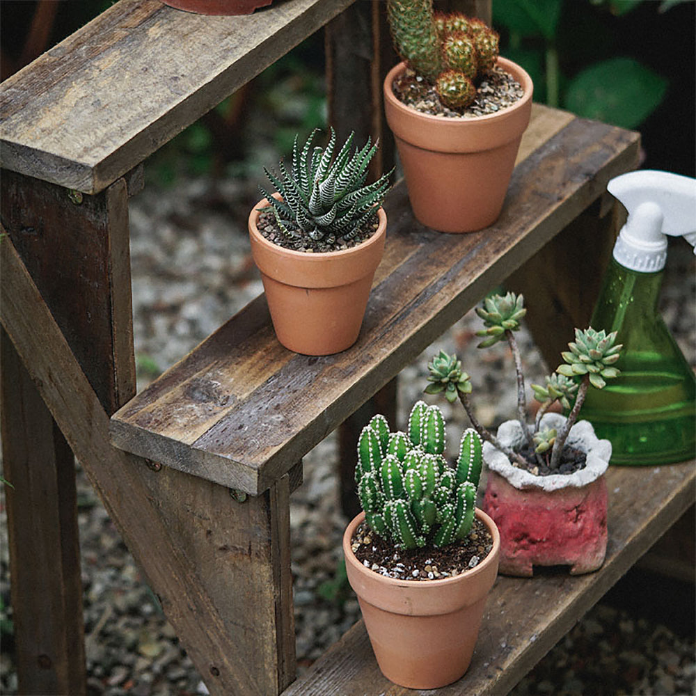 Wooden 3-Tier Plant Pots Stand Ladder Shelf for Outdoor