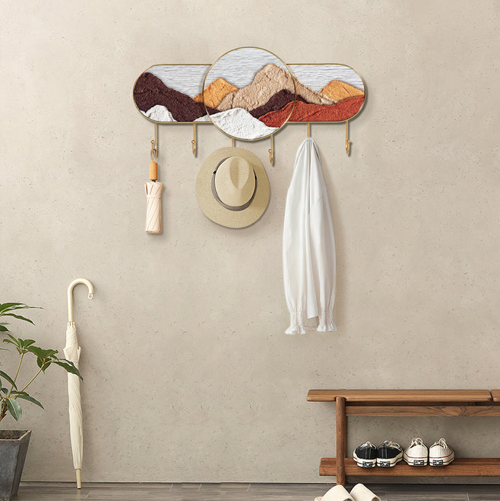 60cm Wall Art Decorative Coat Rack with 6 Hooks