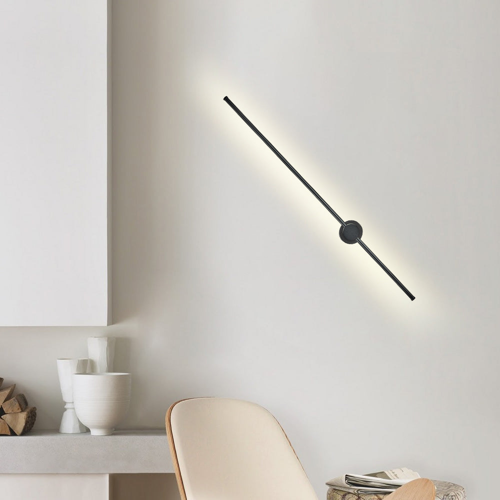 Black Long Strip Wall Light Linear LED Wall Sconce