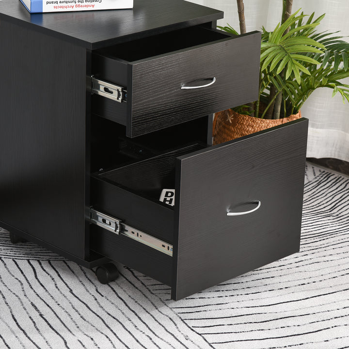 HOMCOM File Cabinet Cupboard Storage with Two Drawers