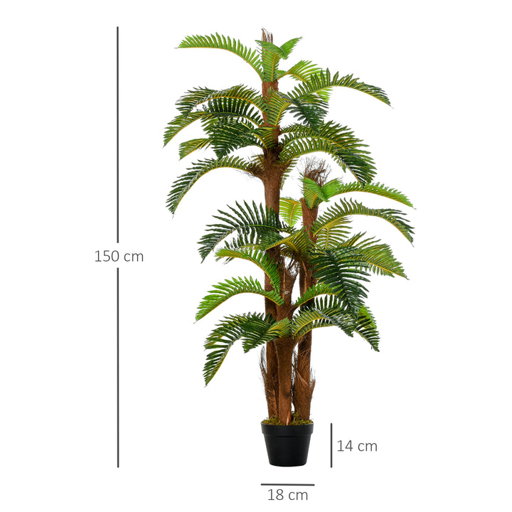 Set of 2 Artificial Plant Tropical Palm in Pot