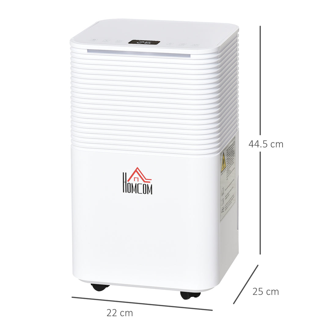 12L/Day Quiet Low-Energy Dehumidifier for Home Laundry Room Bedroom